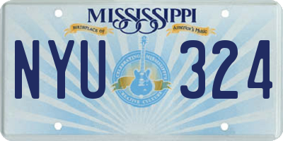 MS license plate NYU324