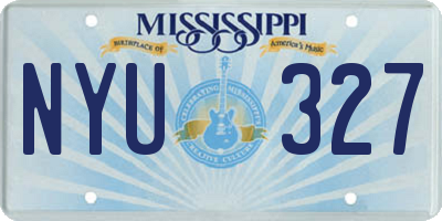 MS license plate NYU327