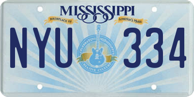 MS license plate NYU334