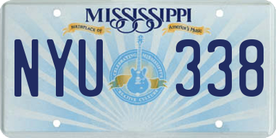 MS license plate NYU338