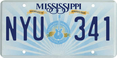 MS license plate NYU341