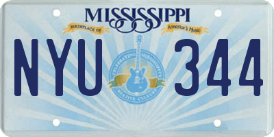 MS license plate NYU344