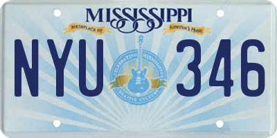 MS license plate NYU346