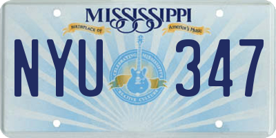 MS license plate NYU347