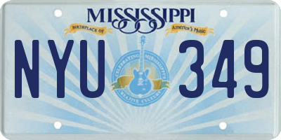 MS license plate NYU349