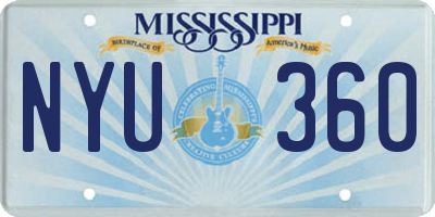 MS license plate NYU360