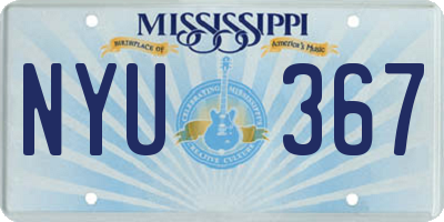 MS license plate NYU367