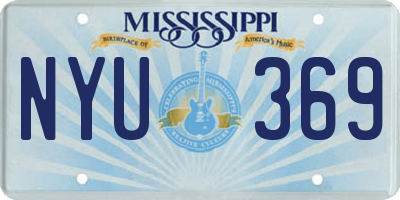 MS license plate NYU369