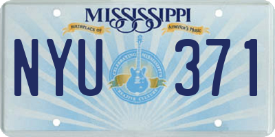 MS license plate NYU371