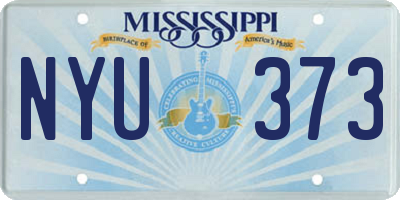 MS license plate NYU373