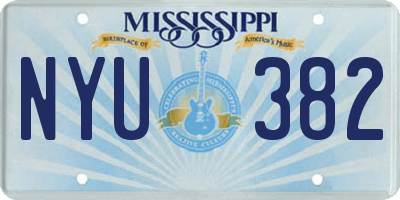 MS license plate NYU382