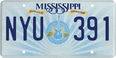 MS license plate NYU391