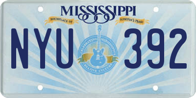 MS license plate NYU392
