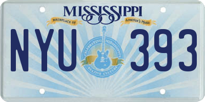 MS license plate NYU393