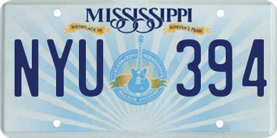 MS license plate NYU394
