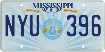 MS license plate NYU396