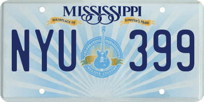MS license plate NYU399