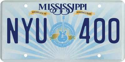 MS license plate NYU400
