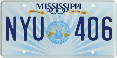 MS license plate NYU406
