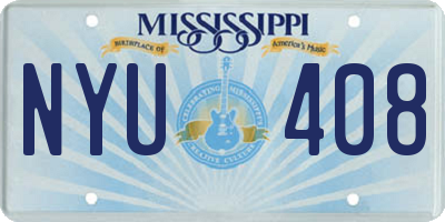 MS license plate NYU408