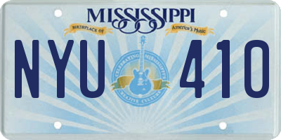 MS license plate NYU410