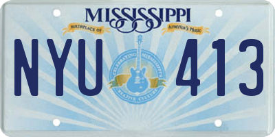 MS license plate NYU413
