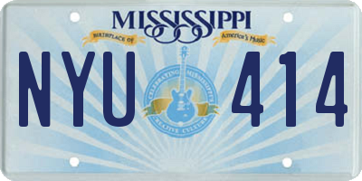 MS license plate NYU414