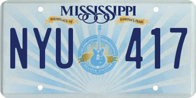 MS license plate NYU417