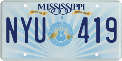 MS license plate NYU419
