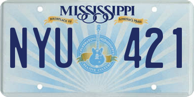 MS license plate NYU421