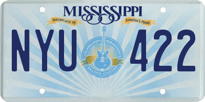 MS license plate NYU422