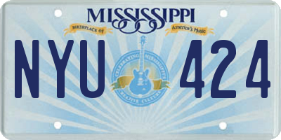MS license plate NYU424