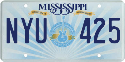 MS license plate NYU425