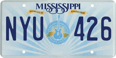 MS license plate NYU426