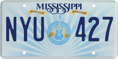 MS license plate NYU427