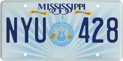 MS license plate NYU428