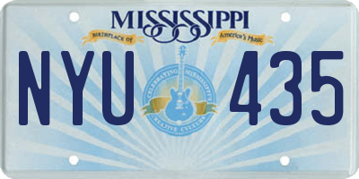 MS license plate NYU435