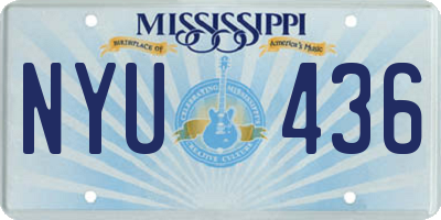 MS license plate NYU436