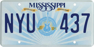 MS license plate NYU437