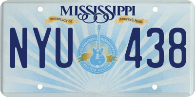 MS license plate NYU438