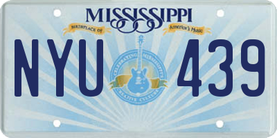 MS license plate NYU439