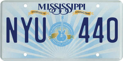 MS license plate NYU440
