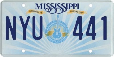 MS license plate NYU441