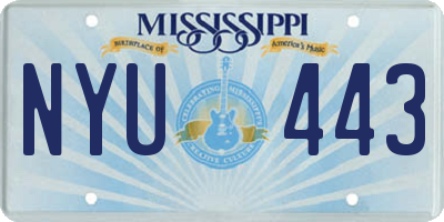 MS license plate NYU443