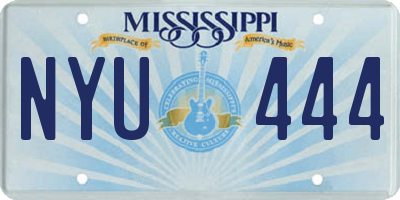 MS license plate NYU444