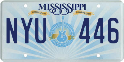MS license plate NYU446