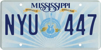MS license plate NYU447