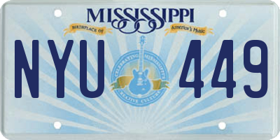 MS license plate NYU449