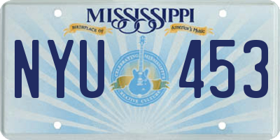 MS license plate NYU453