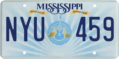 MS license plate NYU459